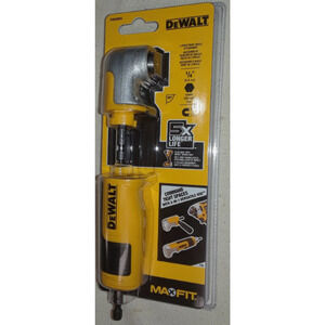 New NIP DeWalt MAXFIT 2-Piece Right Angle Attachment, 1/4" Shank. Model # DWAMRA